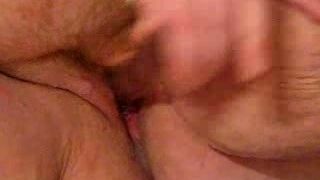 Fat SSBBW mature wife fucks herself with big vibrator and dildo