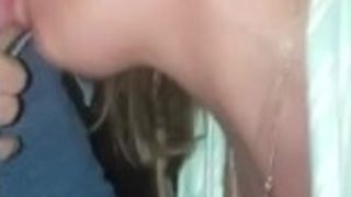 Wife takes strangers cock from behind and eats his cum