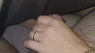 Step mom hand slip under blanket touching step son cock having big erection