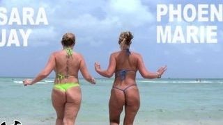 PHAT donk milky doll porn industry stars Sara Jay and Phoenix Marie Get Their enormous butts hammered