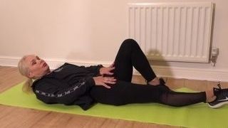 49yo puny platinum-blonde milf Francesca - sizzling Yoga workout