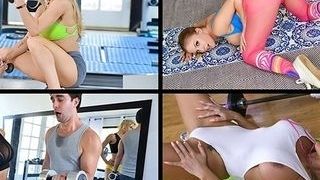 Compilation: fitness cougars Nicole Aniston, Reagan Fox, Richelle Ryan, Cherie Deville