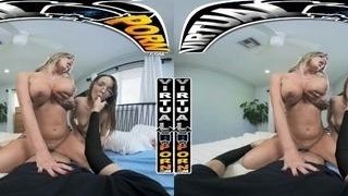 VIRTUAL porn - immense boobies milf teaches stunner Hayes How To gargle stiffy And poke In VR